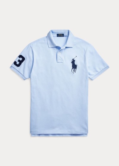 Men's Polo Ralph Lauren Big Pony Mesh Polo Shirts | 410365BTN